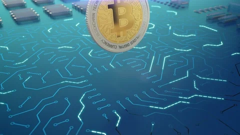 Bitcoin crypto currency crash Stock Footage 89803101