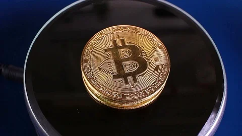 Bitcoin crypto currency Stock Footage 97165298