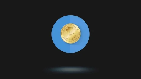 Bitcoin Crypto Currency Logo 4K Animation Stock Footage 94287883