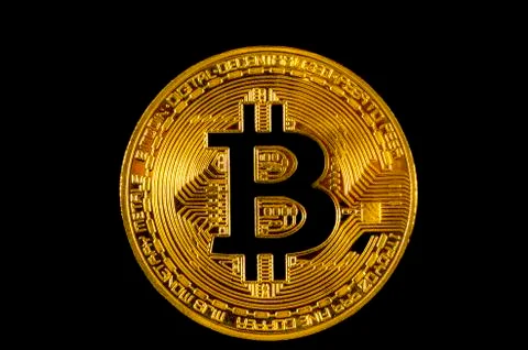 Bitcoin crypto currency Stock Photos