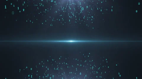 Bitcoin crypto currency search in binary code. Data streaming cyberspace Stock Footage 153001457