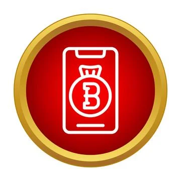 Bitcoin crypto digital currency mobile phone wallet app Illustrazione stock