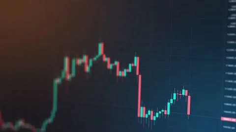 Bitcoin Crypto Finance Trading Chart 03 스톡 동영상 166949084