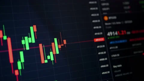 Bitcoin Crypto Finance Trading Chart 05 스톡 동영상 166949142