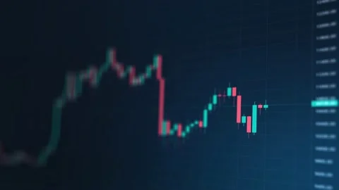Bitcoin Crypto Finance Trading Chart 02 스톡 동영상 166949205
