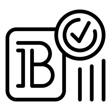 Bitcoin crypto icon outline vector. Digital wallet currency イラスト素材