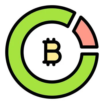 Bitcoin crypto icon vector flat Stock Illustration