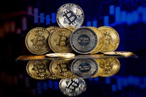Bitcoin Crypto Illustration Stock Photos