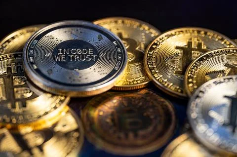 Bitcoin Crypto Illustration Stock Photos