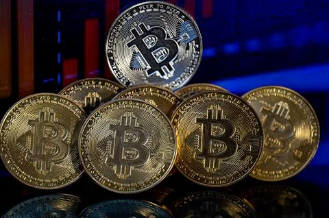 Bitcoin Crypto Illustration Stock Photos