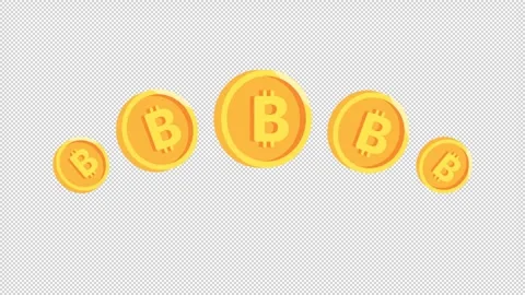 Bitcoin Crypto Money Flow Growth Animation Stock Footage 341887987