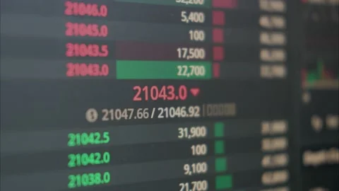 Bitcoin, Crypto Price with number blinking on the screen 스톡 동영상 201992742