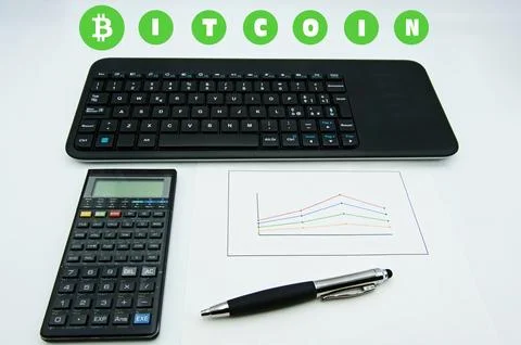 Bitcoin. Cryptocurrencies and new technological economy concept. Stock Photos