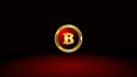 Bitcoin cryptocurrency 3d rotation effect Stock Footage 273073152
