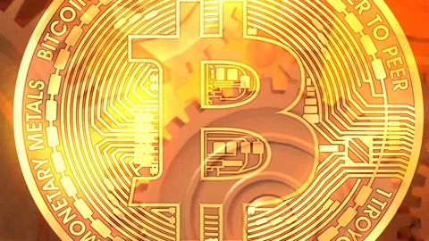 Bitcoin cryptocurrency  background Stock-Footage 88601853