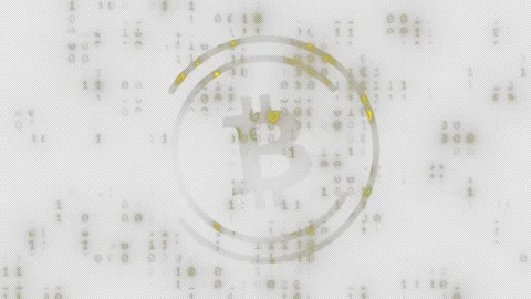 Bitcoin, Cryptocurrency, binary matrix, stock market, trading chart, scam Видео 302341289