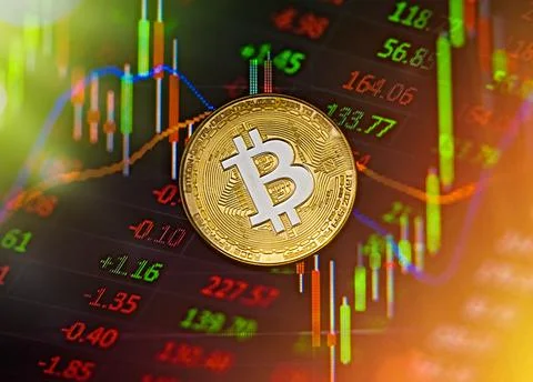 Bitcoin Cryptocurrency , block chain technology Stock Photos
