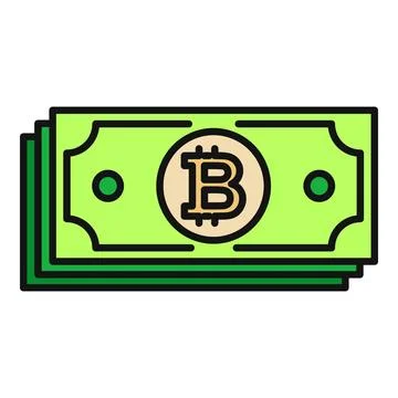Bitcoin cryptocurrency cash stack representing digital money payment Stock Illustration