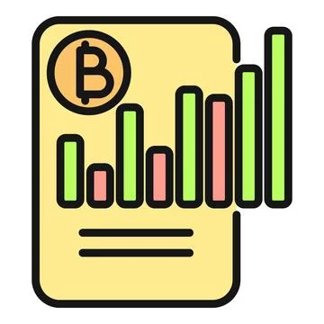 Bitcoin cryptocurrency chart showing market trend growth Stock Illustration