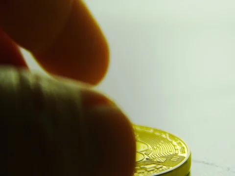BITCOIN - CRYPTOCURRENCY - COIN Stock Footage 83223067