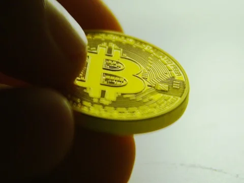 BITCOIN - CRYPTOCURRENCY - COIN Stock Footage 83223072