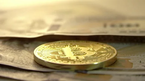 BITCOIN - CRYPTOCURRENCY - COIN Stock Footage 83226343