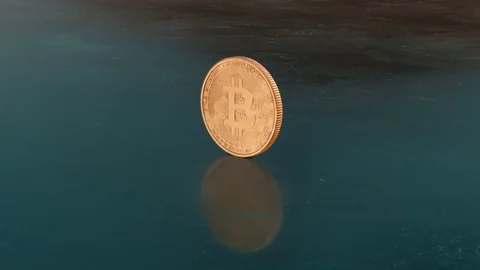 Bitcoin Cryptocurrency Coin Stock Footage 85383164