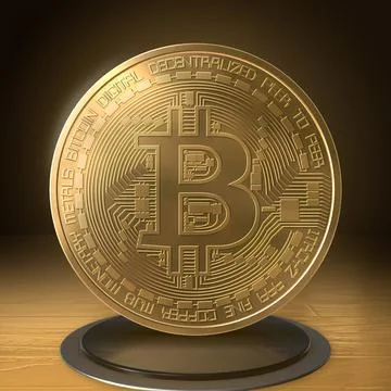 Bitcoin Cryptocurrency Coin Stock Illustration
