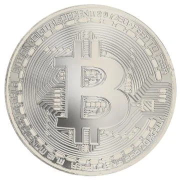 Bitcoin cryptocurrency concept, graphic collage, metal effect. Illustrazione stock