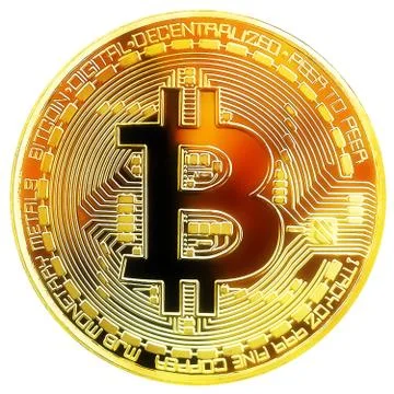 Bitcoin cryptocurrency concept, graphic collage, metal effect. Stock Illustration