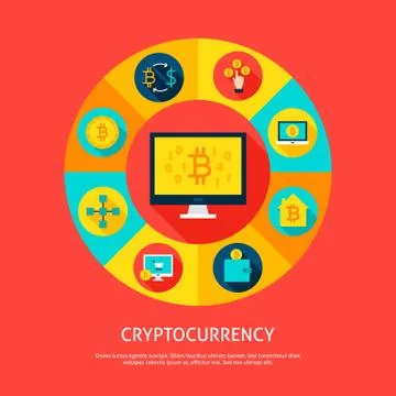 Bitcoin Cryptocurrency Concept Stock Illustration