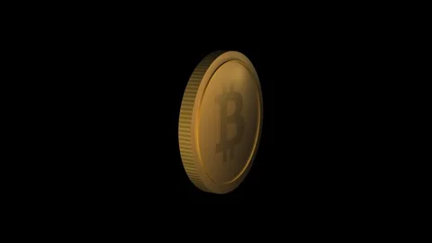 Bitcoin Cryptocurrency Digital Animation Loop with Financial Technology Conc Vídeos de archivo 331420406