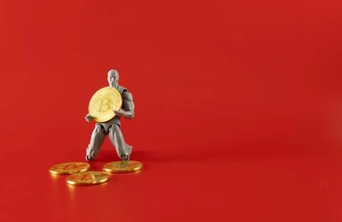 Bitcoin Cryptocurrency. Digital Currency of The Future Stock Photos