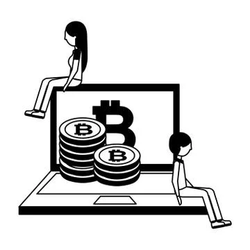Bitcoin cryptocurrency fintech Stockillustratie