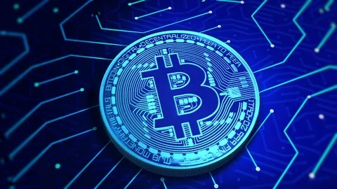 Bitcoin Cryptocurrency Stock Footage 79914465