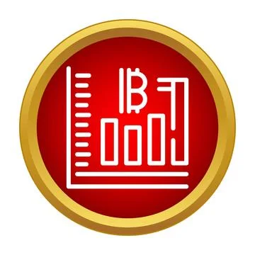 Bitcoin cryptocurrency graph showing market growth analysis Stock Illustration