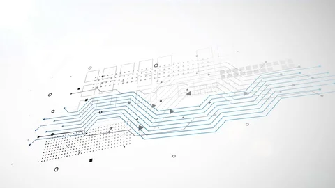 Bitcoin cryptocurrency icon animation white digital elements technology Stock Footage 95572252