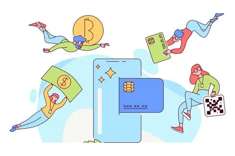 Bitcoin Cryptocurrency Illustration Stock Illustration