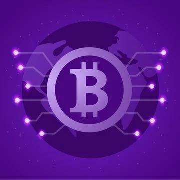 Bitcoin cryptocurrency investment concept.Vector flat illustration.Isolated o Stock Illustration