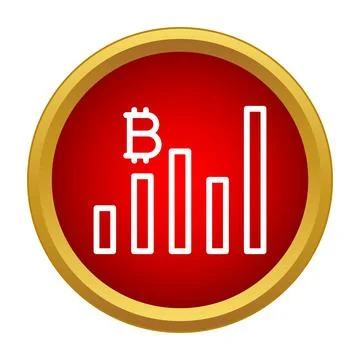 Bitcoin cryptocurrency market graph showing growth and value Stock-Illustration