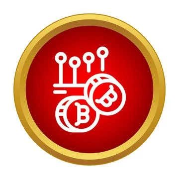 Bitcoin cryptocurrency mining and digital financial transaction イラスト素材