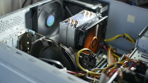 Bitcoin cryptocurrency mining farm Stock Footage 119333438