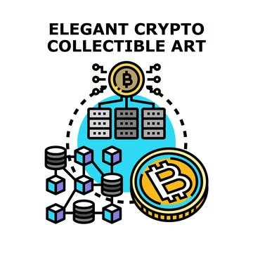 Bitcoin cryptocurrency network blockchain data storage concept Stock Illustration