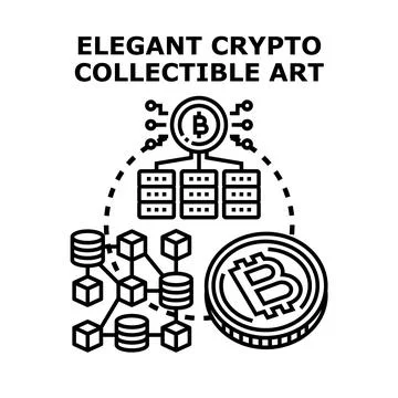 Bitcoin cryptocurrency network blockchain data storage concept Stock Illustration