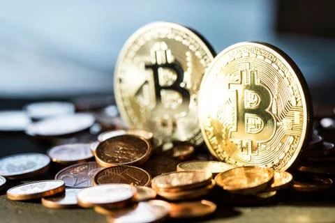 Bitcoin cryptocurrency Stock Photos