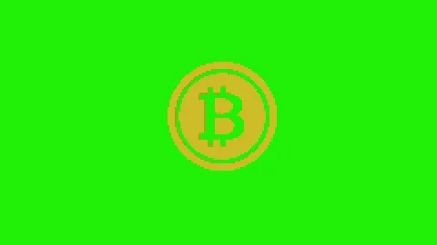 Bitcoin. Cryptocurrency. Pixel art. Old school computer graphic style. 8 bit Stock Footage 147377443