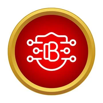 Bitcoin cryptocurrency protection concept with security shield Stock Illustration