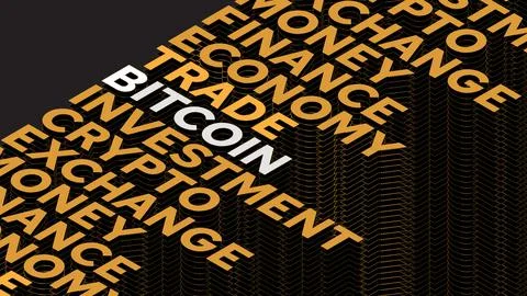 Bitcoin Cryptocurrency, Reliable and Fast Digital Money Technology, New Investme Stock Illustration