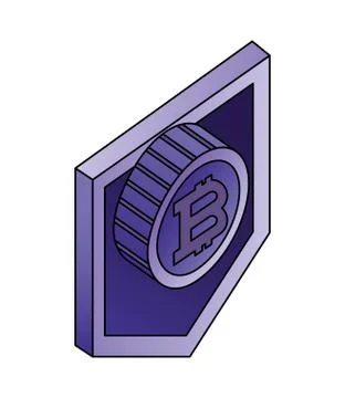 Bitcoin cryptocurrency shield protection network 库存插图