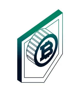 Bitcoin cryptocurrency shield protection network Stock Illustration